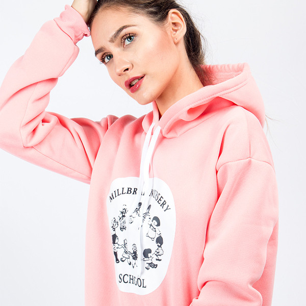 Γυναικείο αθλητικό καθημερινό φόρεμα με  κουκούλα 