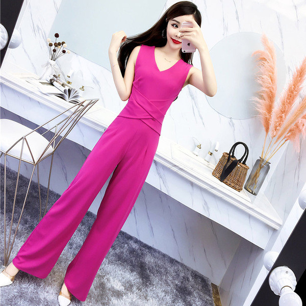 Modern női overall V-nyakkal, három színben