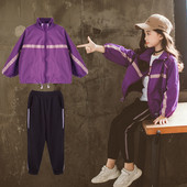 Αθλητικό παιδικό σετ για κορίτσια - φούτερ και παντελόνι