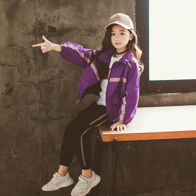 Αθλητικό παιδικό σετ για κορίτσια - φούτερ και παντελόνι