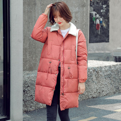 Μακρύ χειμωνιάτικο γυναικείο μπουφάν  με μαλακό κολάρο σε τέσσερα χρώματα