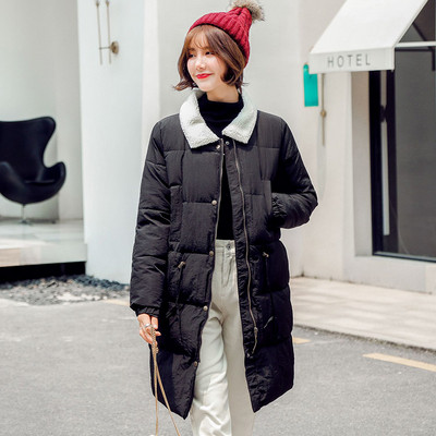 Μακρύ χειμωνιάτικο γυναικείο μπουφάν  με μαλακό κολάρο σε τέσσερα χρώματα