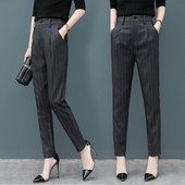 Γυναικείο κλασικ`ο  παντελόνι  με ψηλή μέσης σε γκρι χρώμα