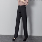 Κλασικό μαύρο γυναικείο παντελόνι ευρύ μοτίβο