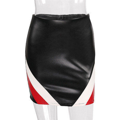 Σέξυ γυναικεία φούστα από οικολογικό δέρμα με ψηλή μέση