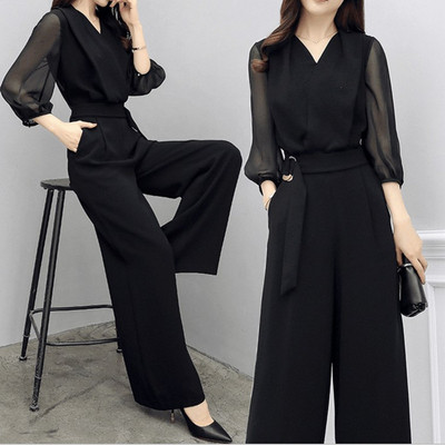 Women`s stylish overall in black