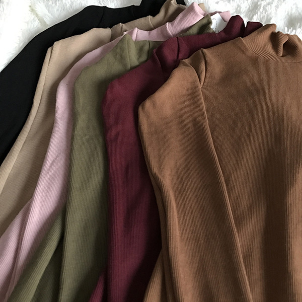 Modern női téli ruha magas gallérral több színben