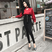 Női elegáns szett - blúz és magas derekú nadrág