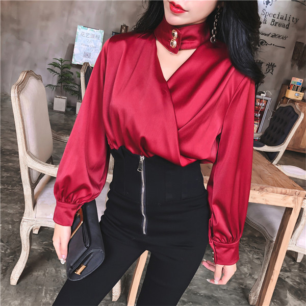 Női elegáns szett - blúz és magas derekú nadrág