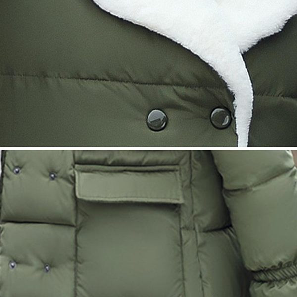 Дълго дамско яке с мека яка и големи джобове в различни цветове