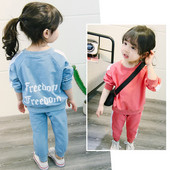 Napi gyerekkészlet lányoknak kék és rózsaszín felirattal