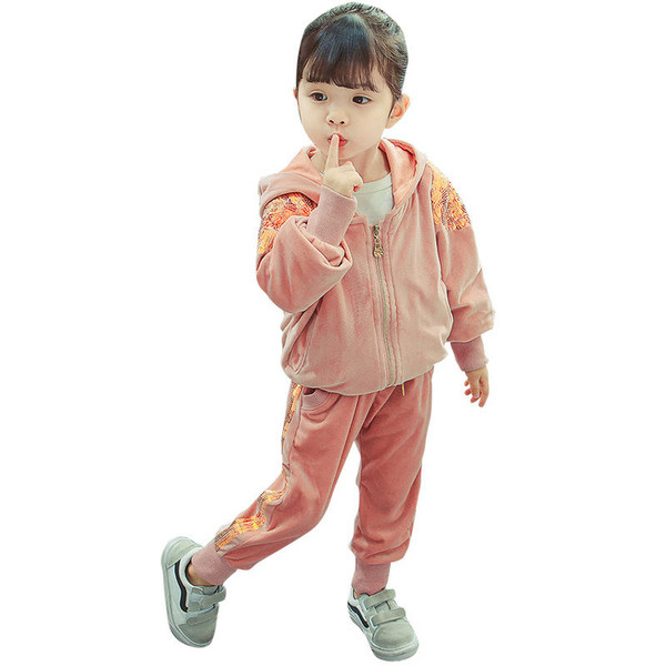 Gyerekkészlet lányoknak rózsaszín és kék flitterekkel