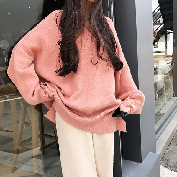 Pulover și pantaloni largi de damă 7/8 de culoare deschisă