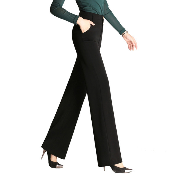 Pantaloni eleganti de dama cu talie inalta in diferite culori