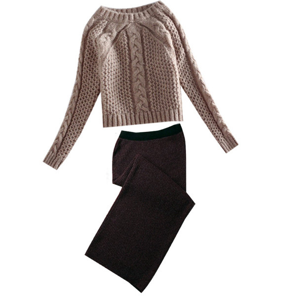 Set de iarna - pulover si fusta