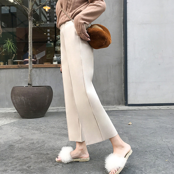 Modern női nadrág magas derékkal, három színben