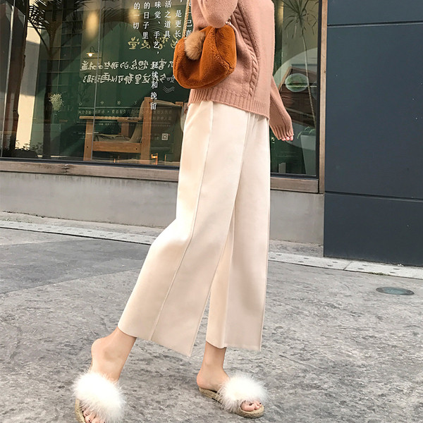 Modern női nadrág magas derékkal, három színben