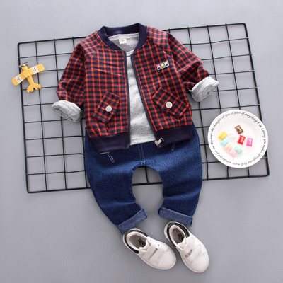 Μοντέρνο παιδικό σετ σε τρία τεμάχια  με στοιχεία 3D για αγόρια - τρία μοντέλα