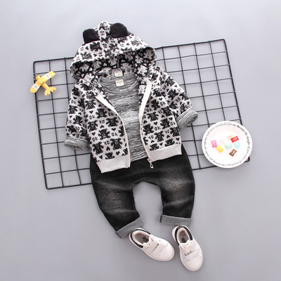 Μοντέρνο παιδικό σετ σε τρία τεμάχια  με στοιχεία 3D για αγόρια - τρία μοντέλα