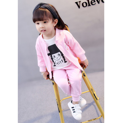 Παιδικό αθλητικό σετ για κορίτσια με κεντήματα σε τρία χρώματα