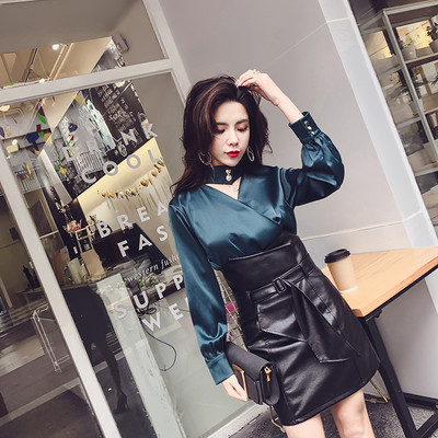 Stílusos női szoknya és ing szett két színben