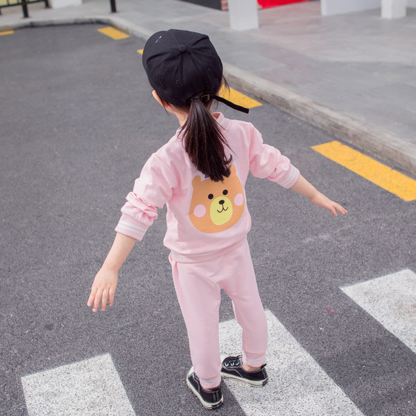 Gyerekkészlet lányoknak sárga és rózsaszín rátéttel