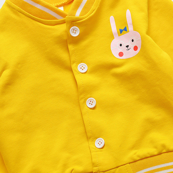 Gyerekkészlet lányoknak sárga és rózsaszín rátéttel