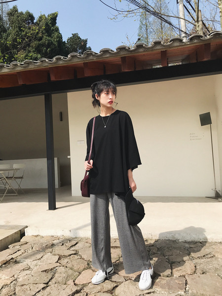 Női alkalmi nadrág magas derékkal, két színben