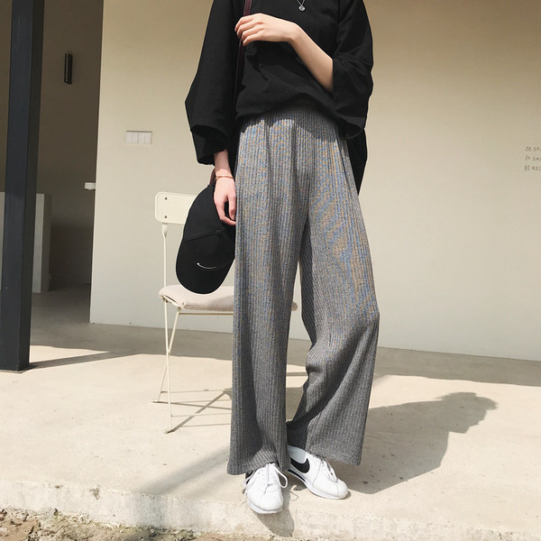 Női alkalmi nadrág magas derékkal, két színben