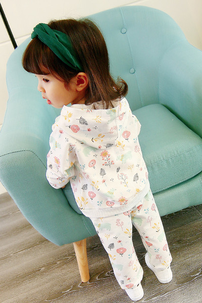 Set copii pentru fete in culori vii cu motive florale