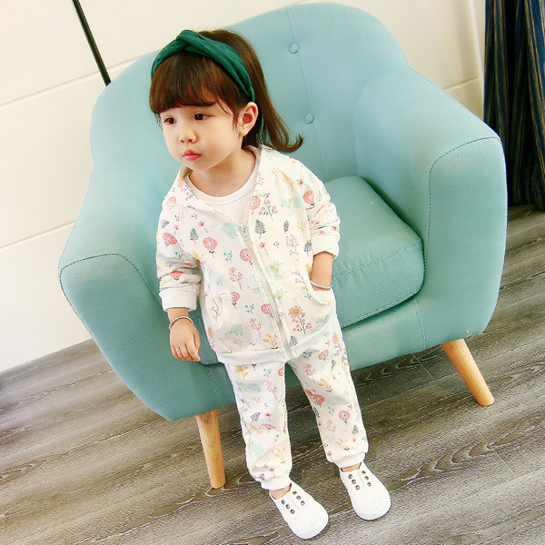 Set copii pentru fete in culori vii cu motive florale