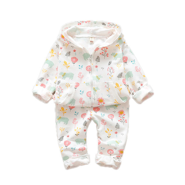 Set copii pentru fete in culori vii cu motive florale