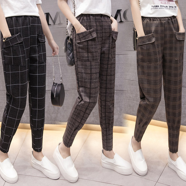 Alkalmi kockás nadrág több színben