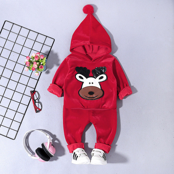 Set copii pentru baieti si fete in doua parti cu logo in trei culori