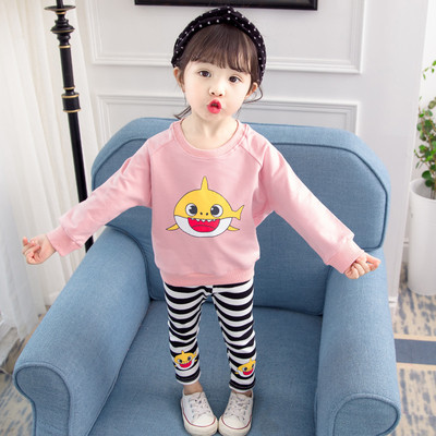 Παιδικό σετ για κορίτσια δύο κομματιών,  μπλούζα  και ριγέ παντελόνι