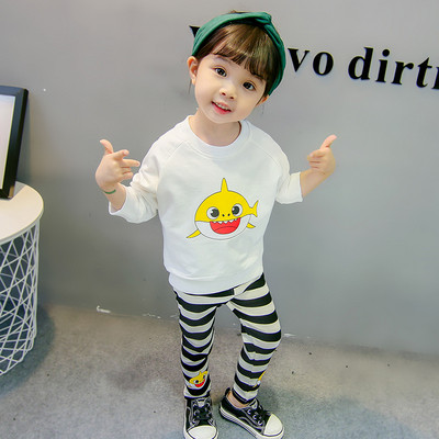 Παιδικό σετ για κορίτσια δύο κομματιών,  μπλούζα  και ριγέ παντελόνι