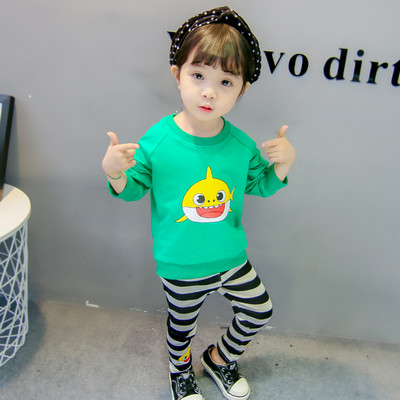 Παιδικό σετ για κορίτσια δύο κομματιών,  μπλούζα  και ριγέ παντελόνι