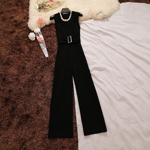 Salopetă elegantă de damă cu decolteu în V în trei culori