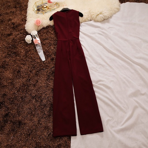 Salopetă elegantă de damă cu decolteu în V în trei culori