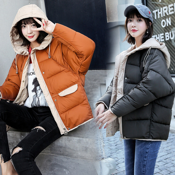 Női alkalmi kabát kapucnival öt színben