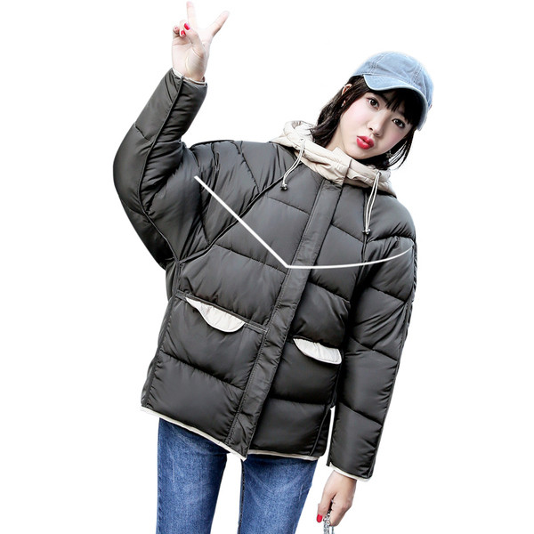 Női alkalmi kabát kapucnival öt színben