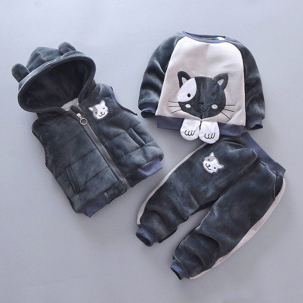 Μοντέρνο παιδικό σετ  για κορίτσια και αγόρια σε ροζ και γκρι χρώμα