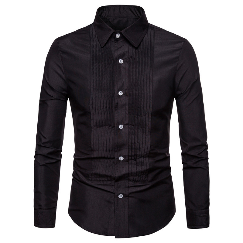 Stílusos férfi hosszú ujjú ing négy színben