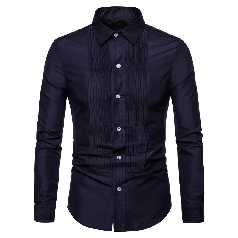 Stílusos férfi hosszú ujjú ing négy színben