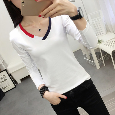 Női modern közeli V-nyakú fehér és fekete színben