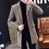 Μακρύ ανδρικό σακάκι  με τσέπες