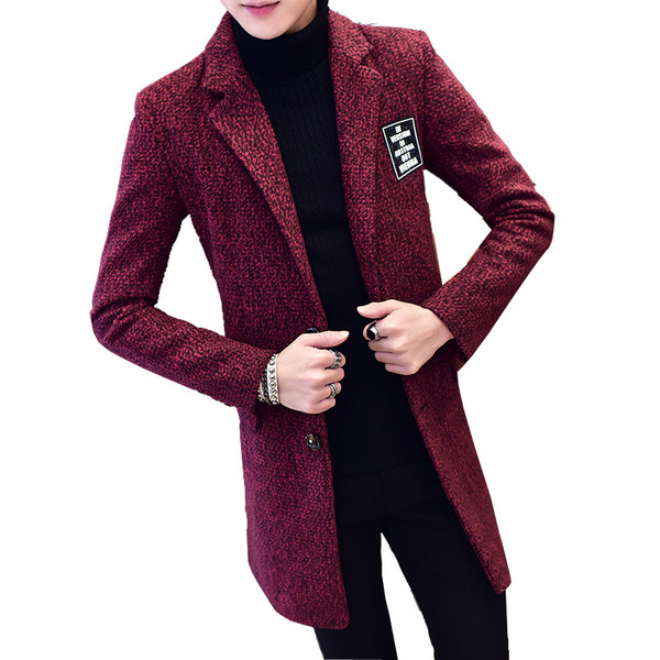 Μακρύ ανδρικό σακάκι  με τσέπες 