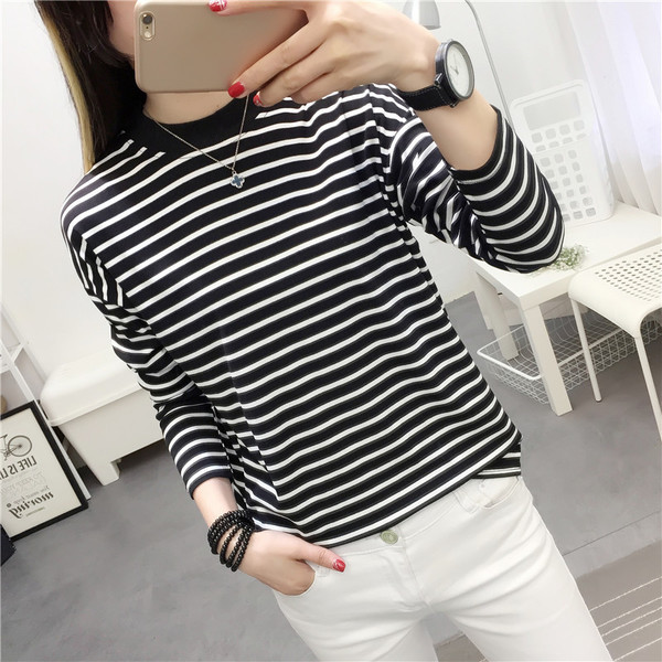 Ежедневна дамска блуза на райе  в два цвята