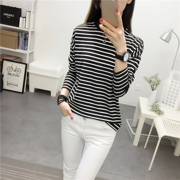 Ежедневна дамска блуза на райе  в два цвята