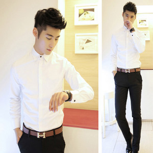 Κλασικό ανδρικό πουκάμισο σε διάφορα χρώματα - Λεπτό μοντέλο